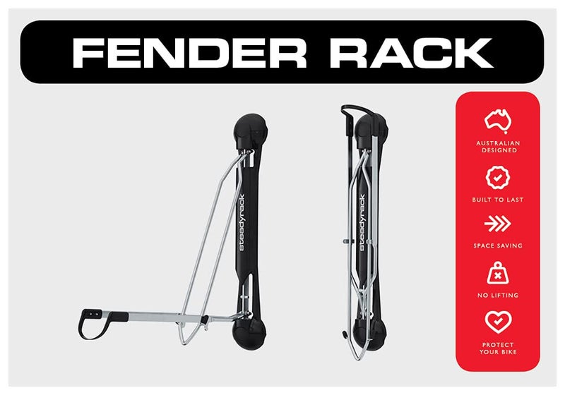 Steadyrack Bike Rack - Easy Lift Swivel Bike Wall Mount, Vertical Storage Solution for Bicycles with Fenders or Mudguards, Garage Bicycle Rack Wall Mount for Home - Image 2